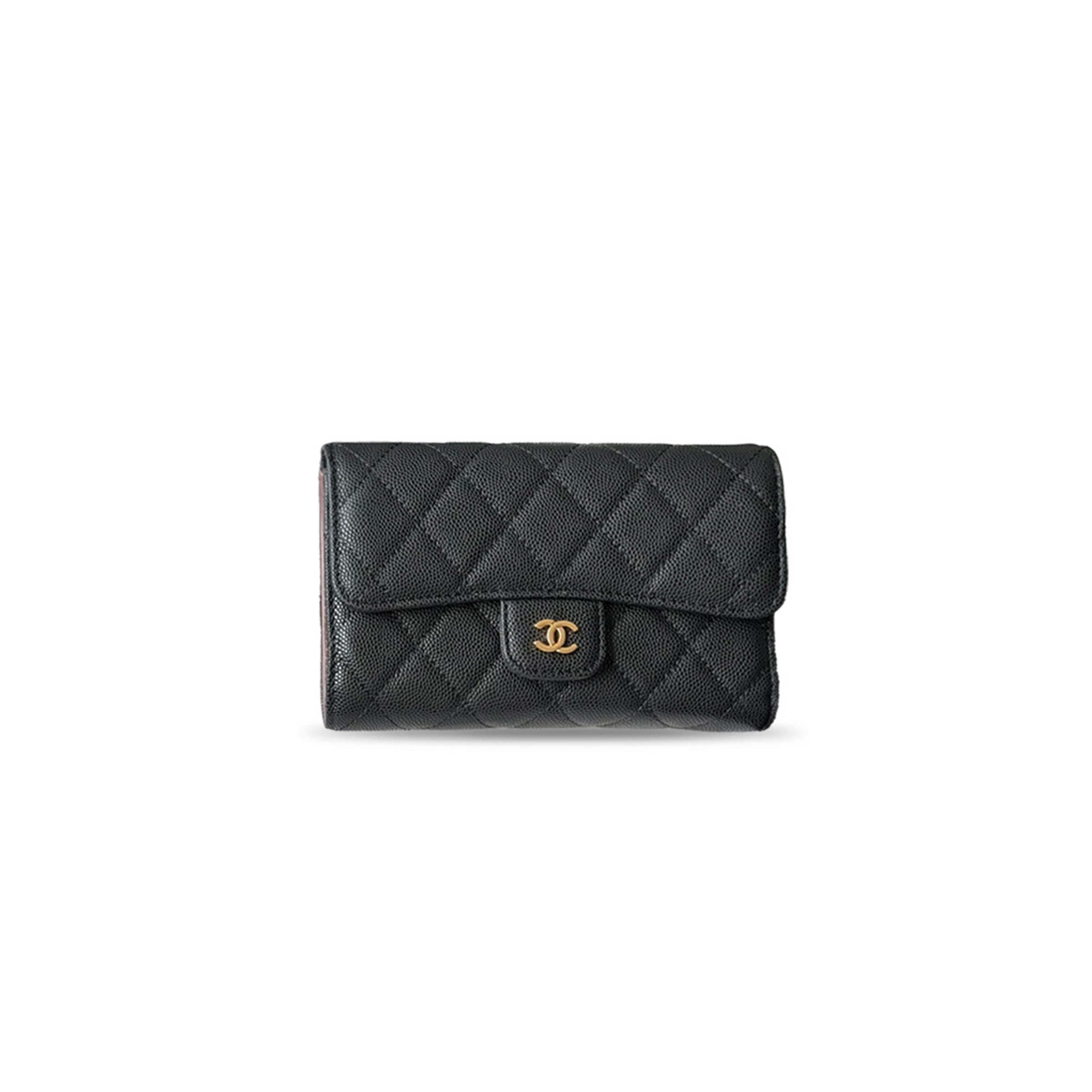 CHANEL CAVIAR QUILTED FLAP WALLET AP0230 (15*11*3.5cm)